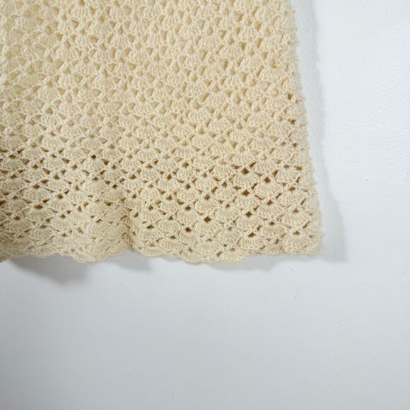 NWT Paula Cahen d' Anvers Cream 100% Merino Wool Knit Sweater Dress Lined Size 4 - Picture 6 of 12